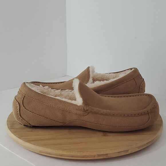 UGG Ascot Slipper Chestnut Suede Wool Comfort Loafer Men's US 11 New - Picture 8 of 12